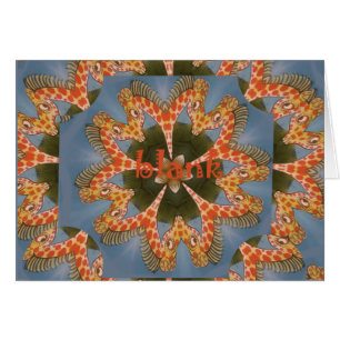 Beautiful amazing African colourful Giraffe blank