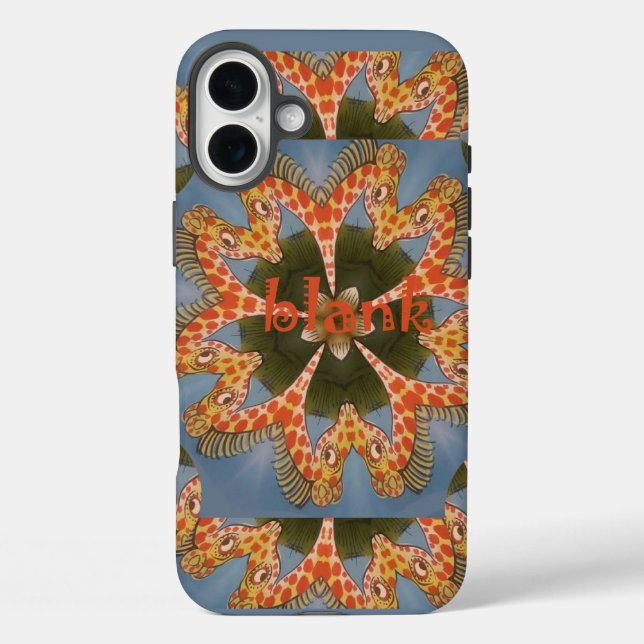 Beautiful amazing African colourful Giraffe blank Case-Mate iPhone Case (Back)