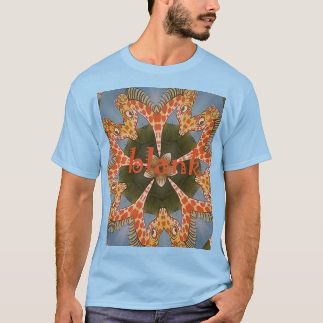 Beautiful amazing African colourful Giraffe blank T-Shirt (Front)
