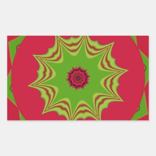 Beautiful amazing African ethnic tribal red Art Rectangular Sticker