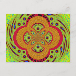 Beautiful amazing African Mandala Pattern Design Postcard