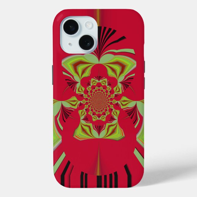 Beautiful Amazing African Red yellow Motif Pattern Case-Mate iPhone Case (Back)