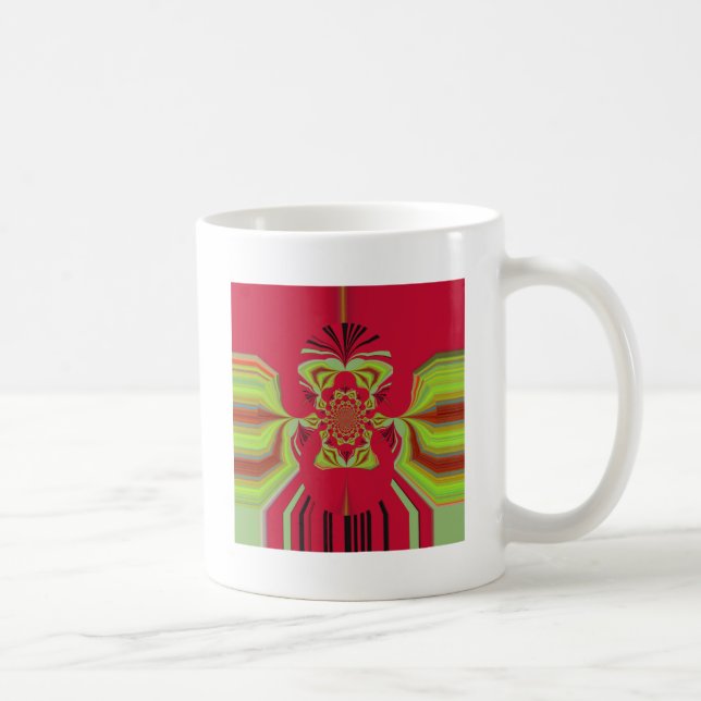 Beautiful Amazing African Red yellow Motif Pattern Coffee Mug (Right)