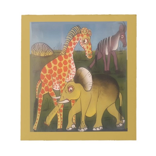 Beautiful Amazing African wild animal safari color Notepad (Front)