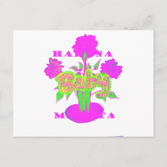 Beautiful Amazing Baby Pink Inspirational Floral  Postcard (Front)