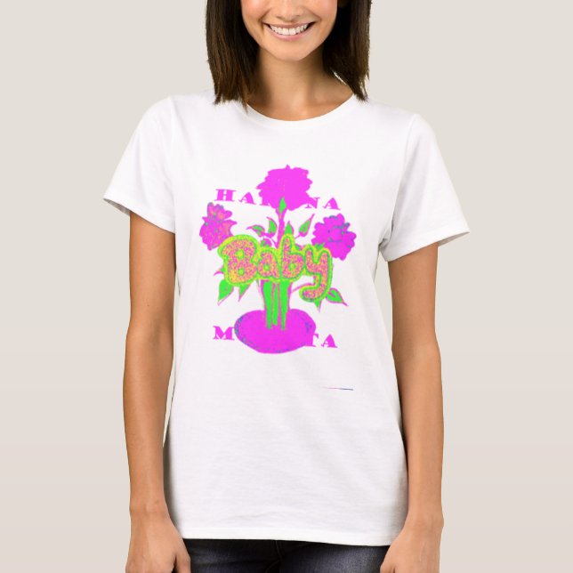 Beautiful Amazing Baby Pink Inspirational Floral  T-Shirt (Front)