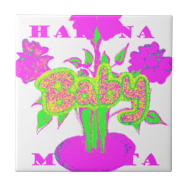 Beautiful Amazing Baby Pink Inspirational Floral  Tile (Front)