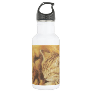 Beautiful Amazing Cat and Dog Cuddling Art Print 532 Ml Water Bottle