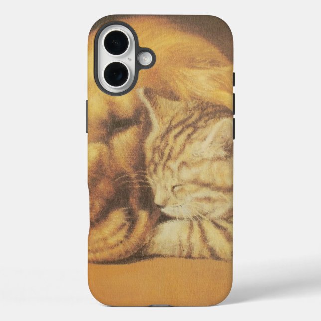 Beautiful Amazing Cat and Dog Cuddling Art Print Case-Mate iPhone Case (Back)