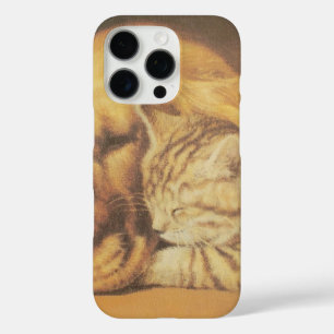 Beautiful Amazing Cat and Dog Cuddling Art Print iPhone 16 Pro Case