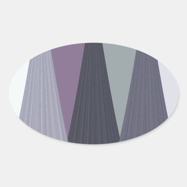 Beautiful Amazing Chevron Design Art Print Oval Sticker (Front)