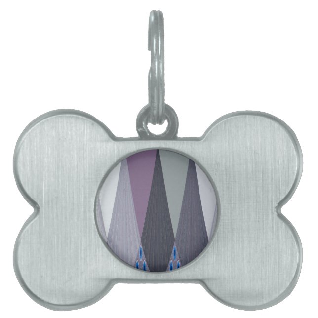 Beautiful Amazing Chevron Design Art Print Pet Tag (Front)