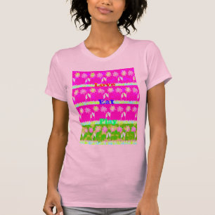 Beautiful amazing colourful Flora text quote desig T-Shirt
