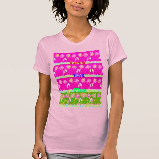 Beautiful amazing colourful Flora text quote desig T-Shirt (Front)