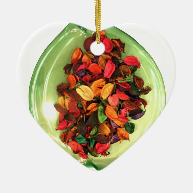Beautiful amazing colourful rose design ceramic tree decoration (Front)