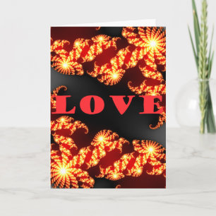 Beautiful amazing  colourful  universe Love text  Card