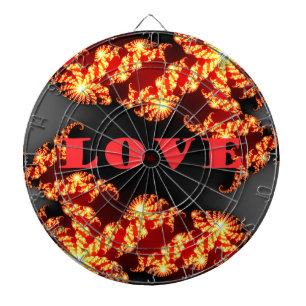 Beautiful amazing  colourful  universe Love text  Dartboard