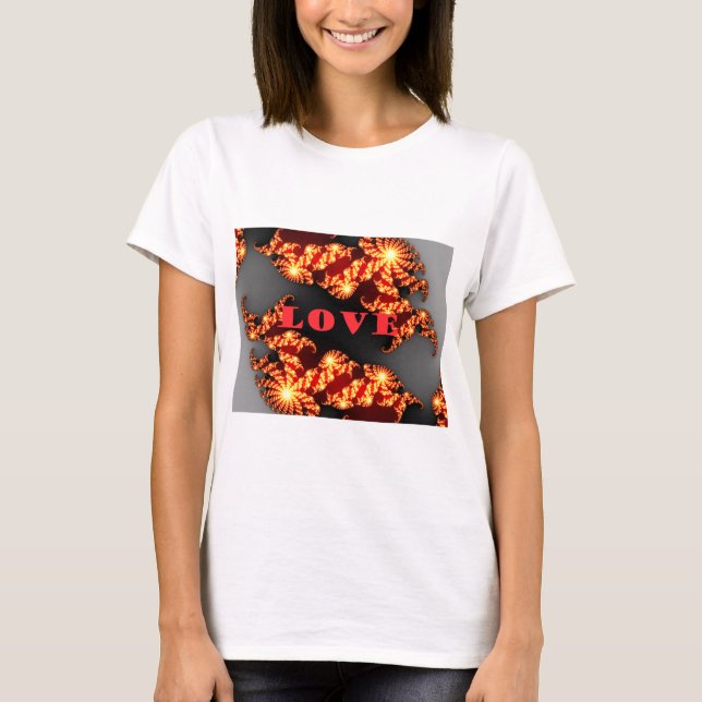 Beautiful amazing  colourful  universe Love text  T-Shirt (Front)