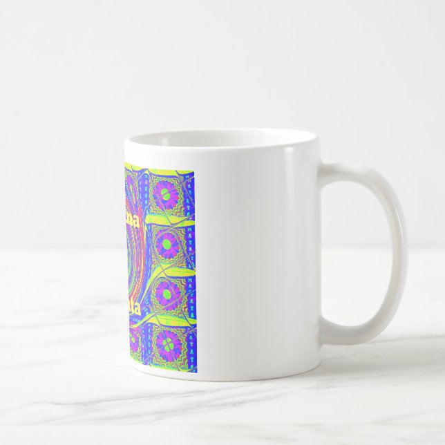 Beautiful Amazing Colourful  Whirl Vector Geometri Coffee Mug (Right)