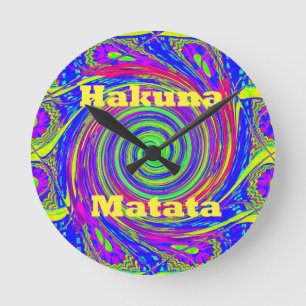 Beautiful Amazing Colourful  Whirl Vector Geometri Round Clock