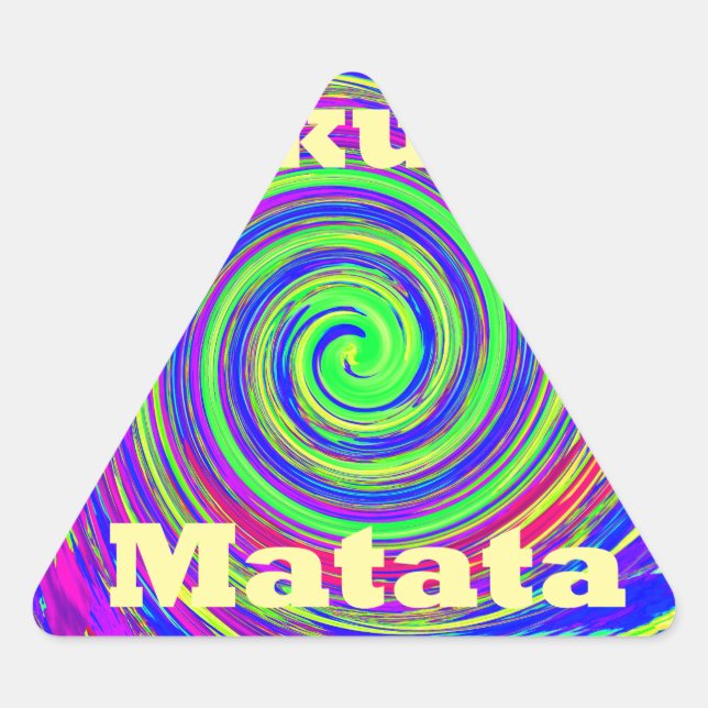 Beautiful Amazing Colourful  Whirl Vector Geometri Triangle Sticker (Front)