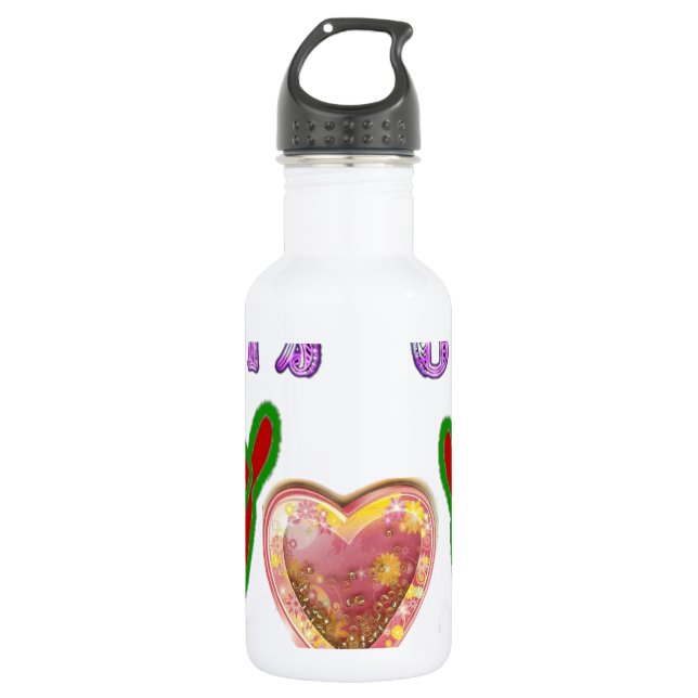 Beautiful amazing customisable Trendy Art Design  532 Ml Water Bottle (Front)