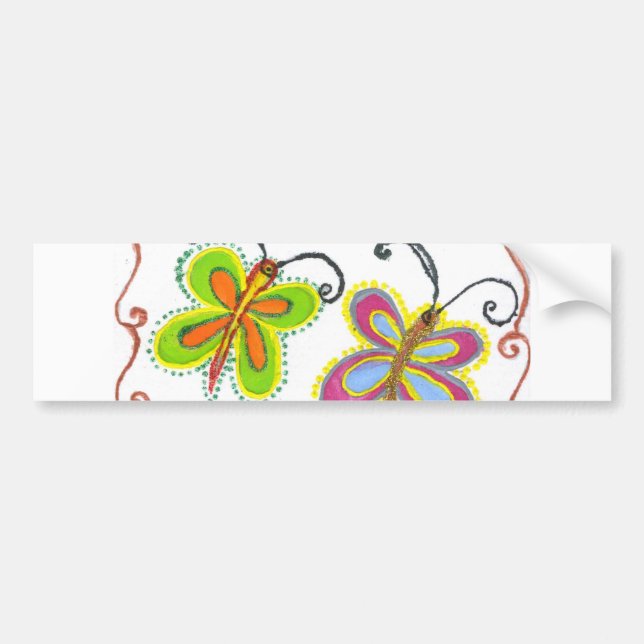Beautiful amazing Cute Butterfly Art: Perfect Gift Bumper Sticker (Front)