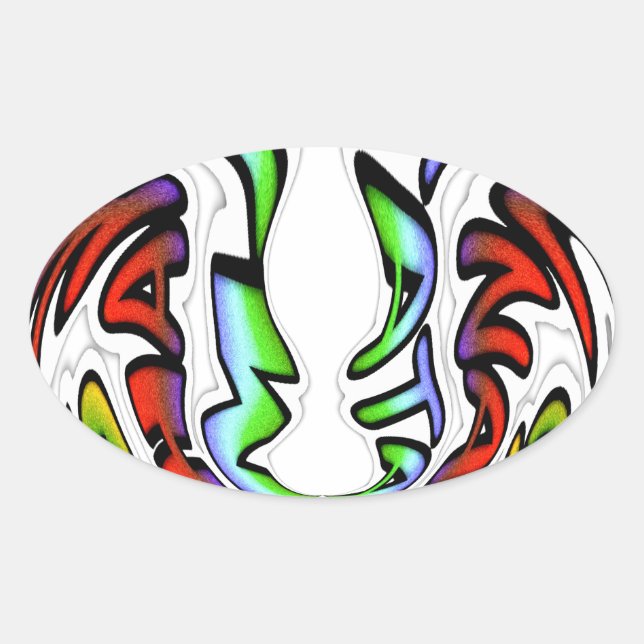 Beautiful Amazing Design Have a Nice Day Colourful Oval Sticker (Front)