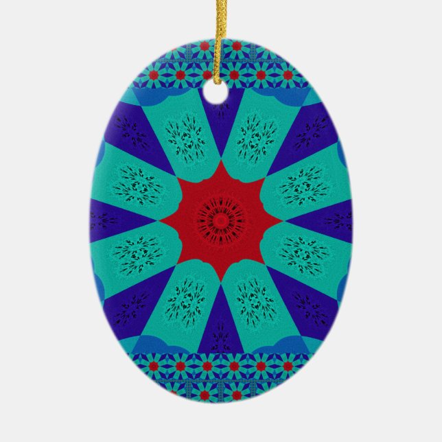 Beautiful Amazing Egyptian  Feminine Design Colour Ceramic Tree Decoration (Front)
