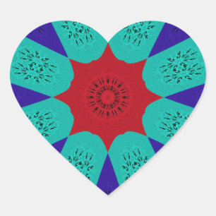 Beautiful Amazing Egyptian  Feminine Design Colour Heart Sticker