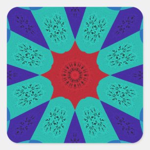 Beautiful Amazing Egyptian Feminine Design Colour Square Sticker