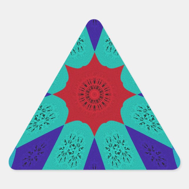Beautiful Amazing Egyptian  Feminine Design Colour Triangle Sticker (Front)
