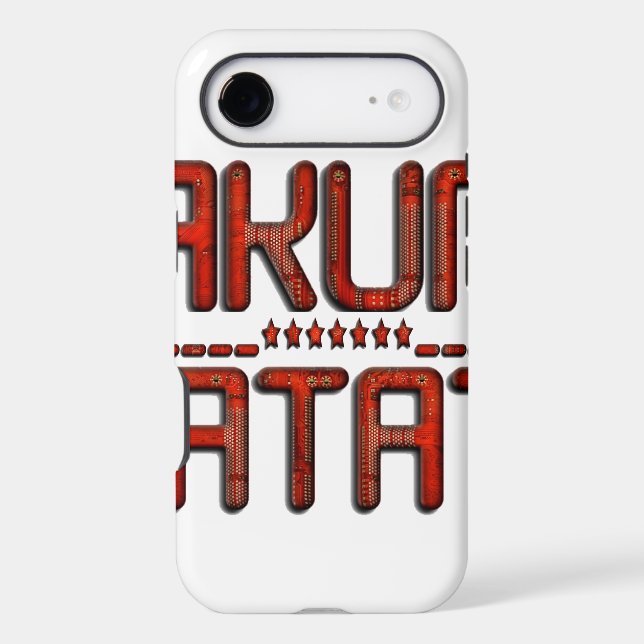 Beautiful Amazing Embossed Red Hakuna Matata Text  (Back)