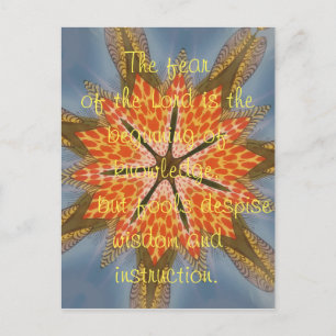 Beautiful amazing fear of the Lord's the beginning Postcard