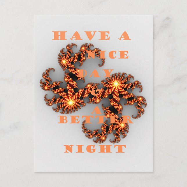 Beautiful amazing feminine design Night Postcard (Front)