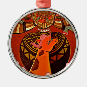 Beautiful Amazing Giraffe  love safari animals  Metal Tree Decoration