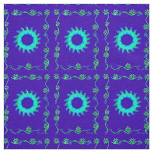Beautiful amazing Girly floral Blue Sunset Fabric