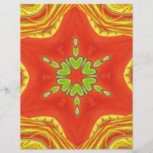 Beautiful Amazing Golden Red African Motif Colours