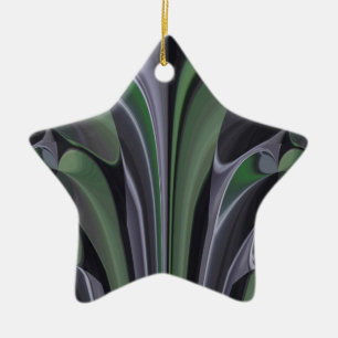 Beautiful Amazing Green Aurora Texture Art Design Ceramic Tree Decoration