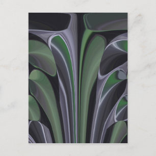 Beautiful Amazing Green Aurora Texture Art Design Postcard