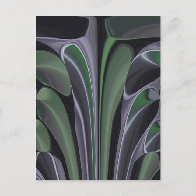 Beautiful Amazing Green Aurora Texture Art Design Postcard (Front)