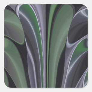 Beautiful Amazing Green Aurora Texture Art Design Square Sticker