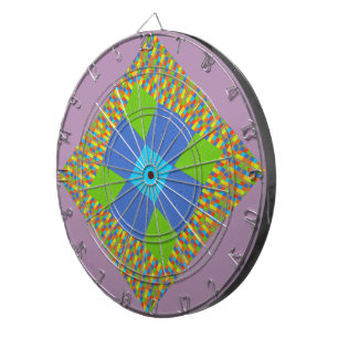 Beautiful Amazing Green Blue Cyan Art Print Design Dartboard