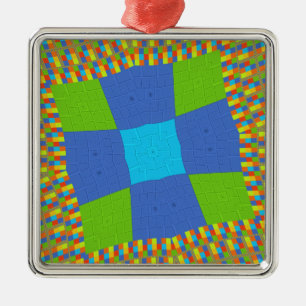 Beautiful Amazing Green Blue Cyan Art Print Design Metal Tree Decoration