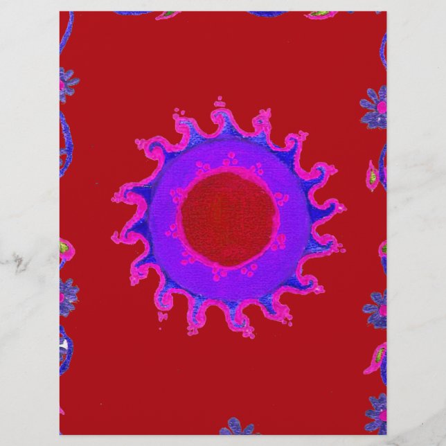 Beautiful amazing India Motif Mendi Art Design Letterhead Design (Front)