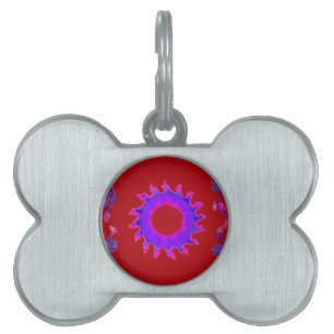 Beautiful Amazing Indian Motif Mehndi Maroon Art. Pet Name Tag