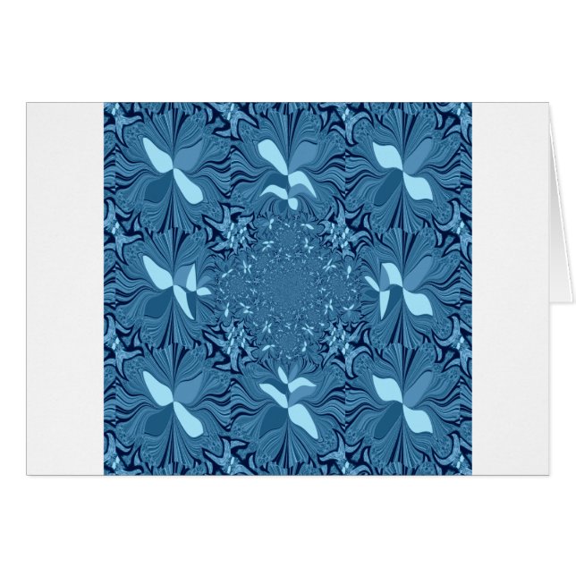 Beautiful Amazing Iridescent Blue Kaleidoscope Art (Front Horizontal)