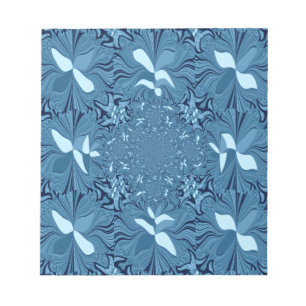 Beautiful Amazing Iridescent Blue Kaleidoscope Art Notepad