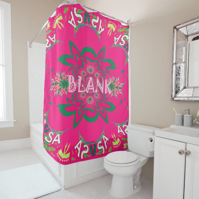Beautiful Amazing Lovely Blank Feminine pink colou Shower Curtain (In Situ)