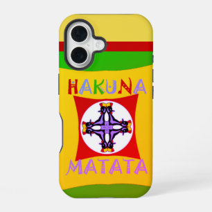 Beautiful Amazing Lovely Cranes Hakuna Matata text iPhone 16 Case